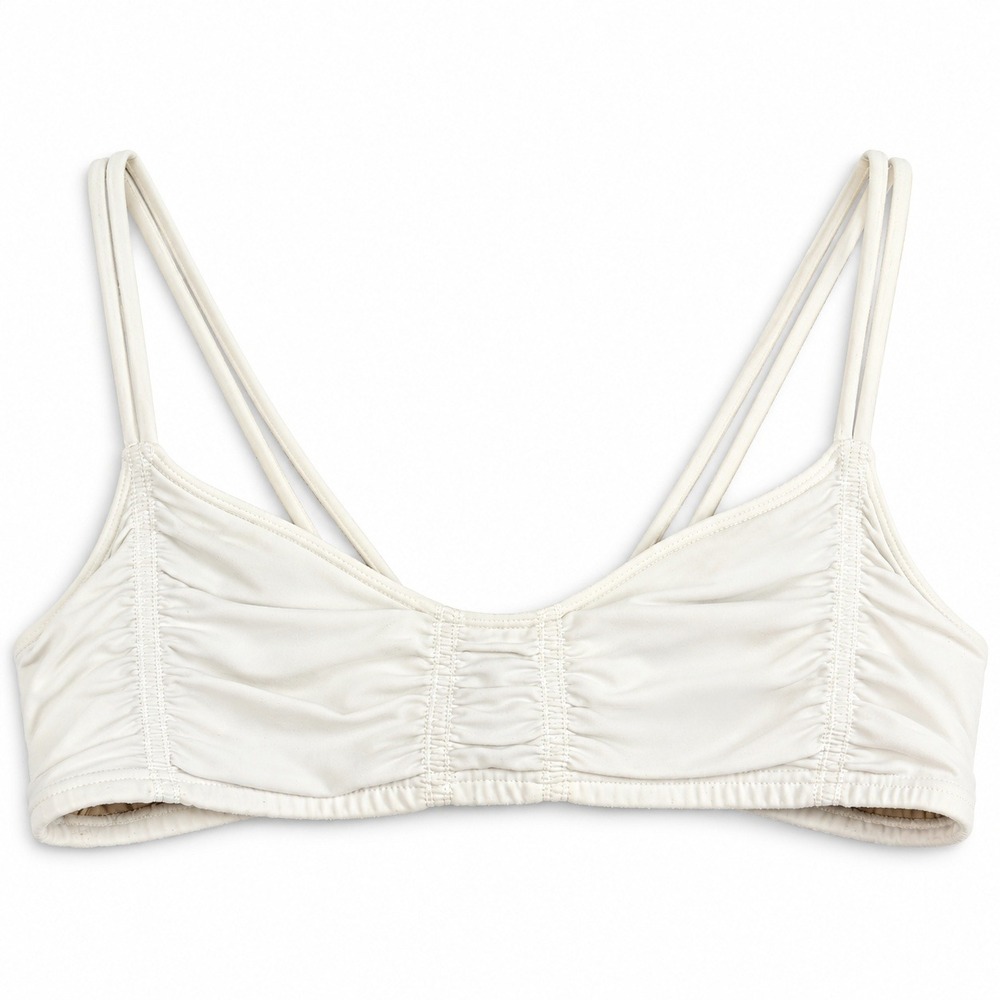 Lululemon Flow Yโ Sports Bra Womens 10 White Strappy Back Yoga Bra